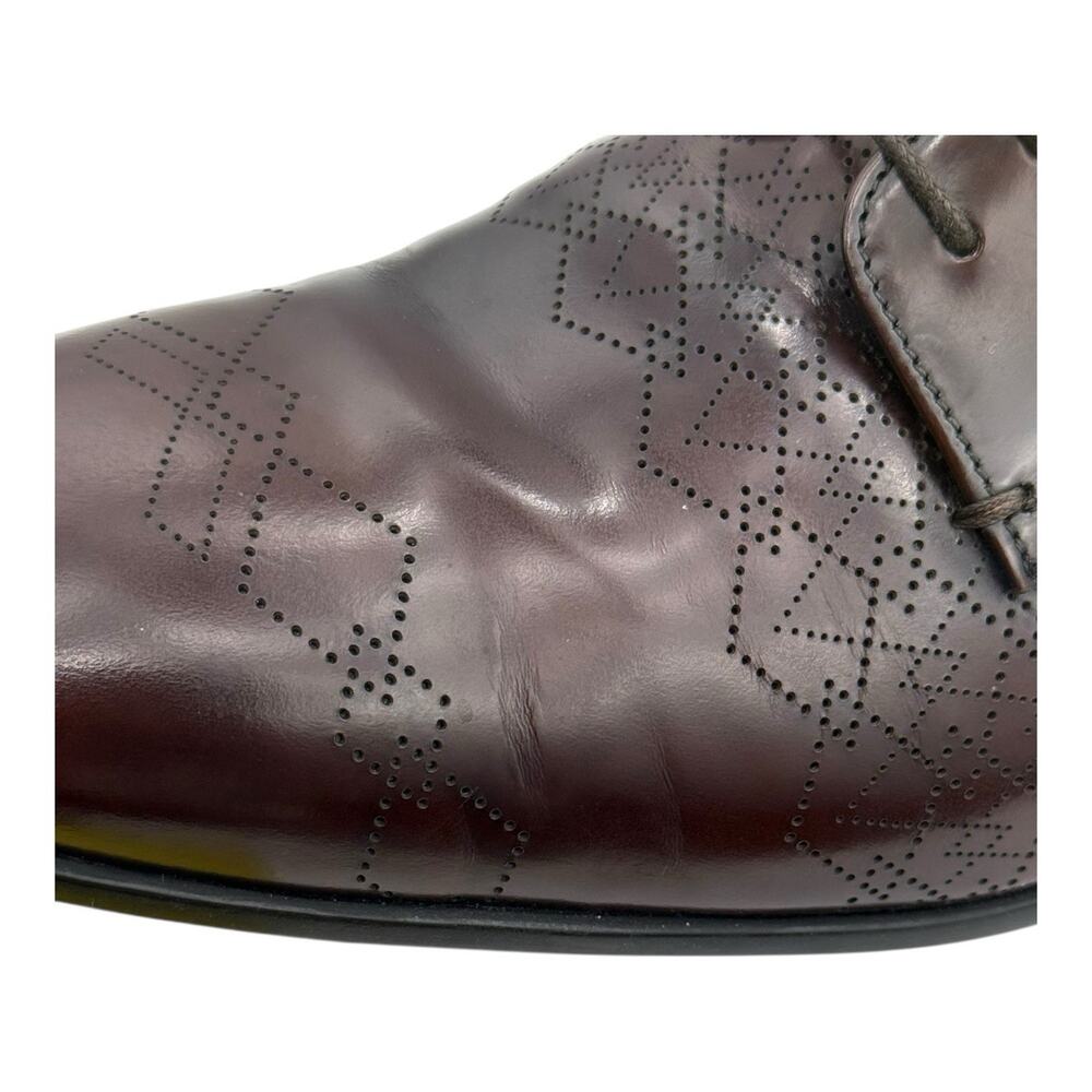 PRADA Men's Brown Leather Lace Up Oxford Dress Shoe 8.5 UK / 9.5 US EE w/box - Picture 10 of 15